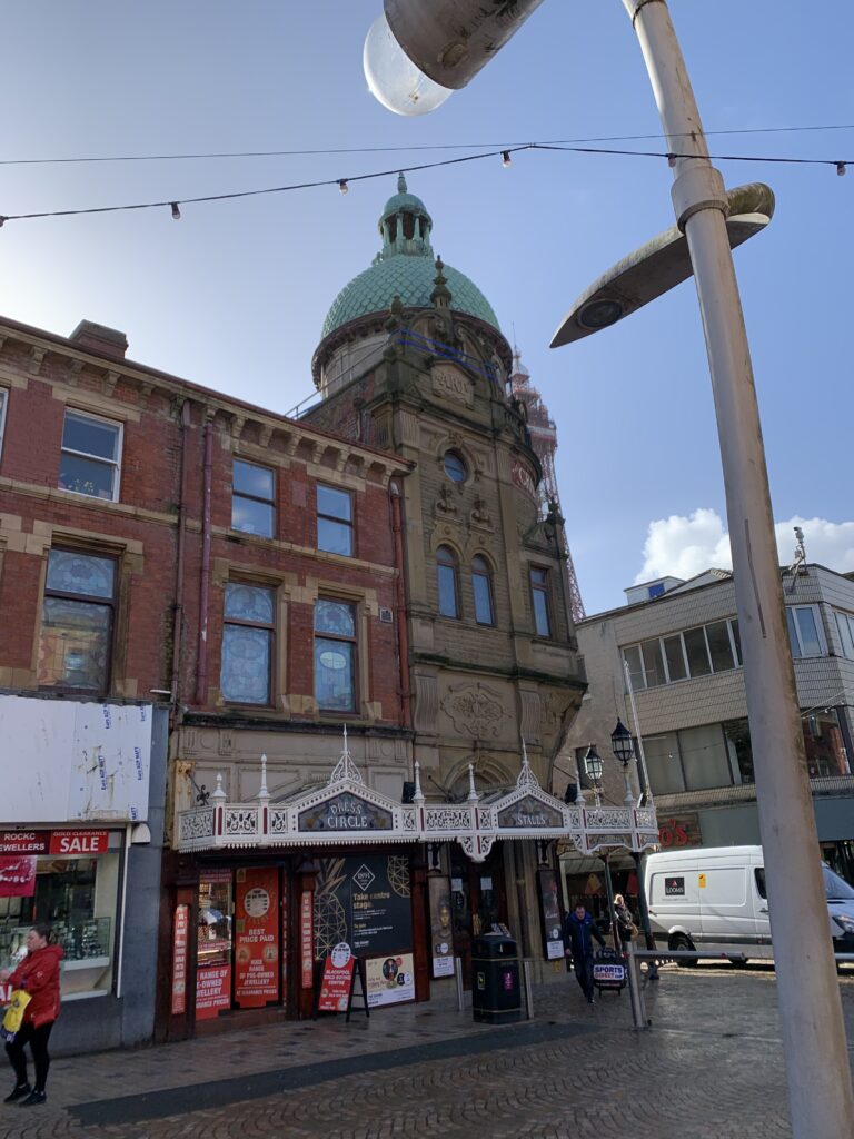 Blackpool Grand Theatre, with stone restraints in place