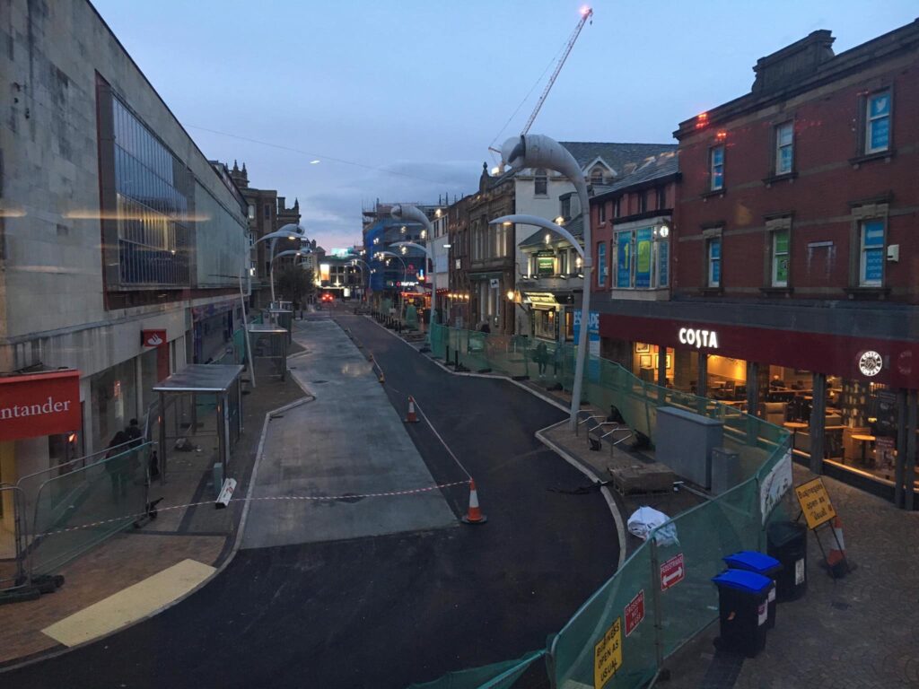 Works underway at Corporation Street