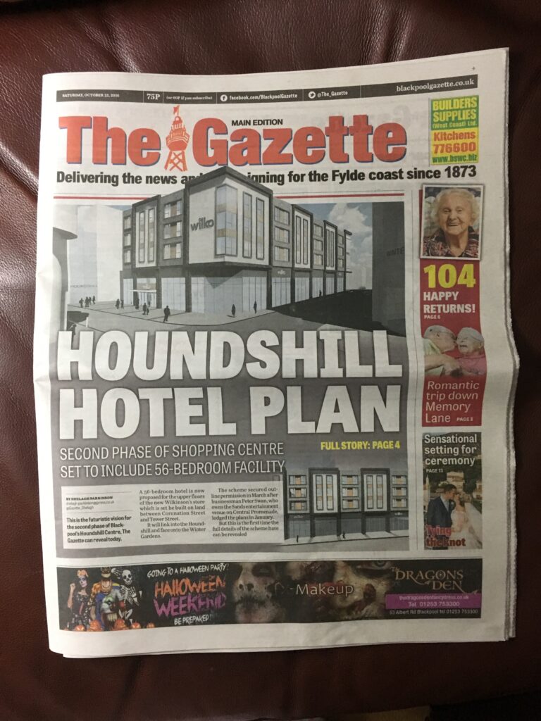 2016 plans for a new hotel at the Houndshill site