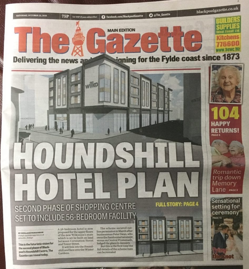 2016 plans for a new hotel at the Houndshill site