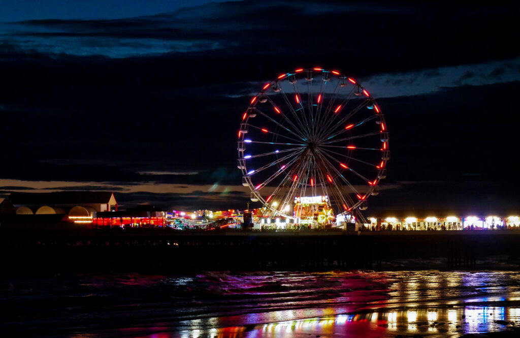 Lights on Central Pier by David Broughton