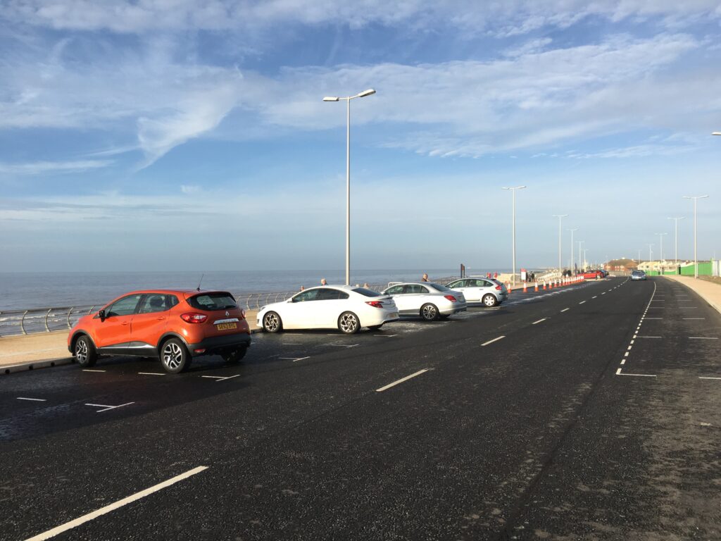 Seafront parking at Anchorsholme