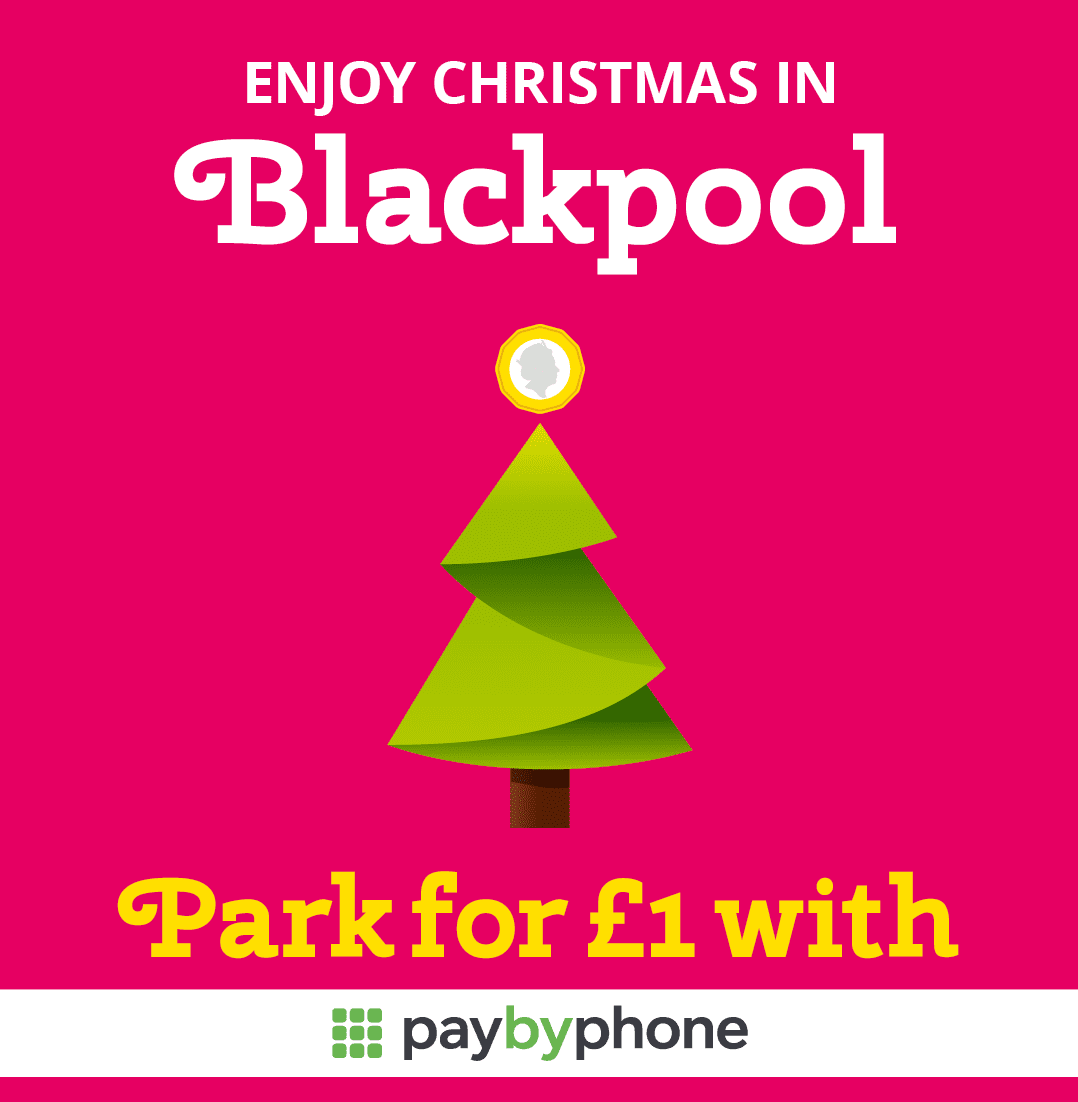 Christmas parking in Blackpool - park for £1