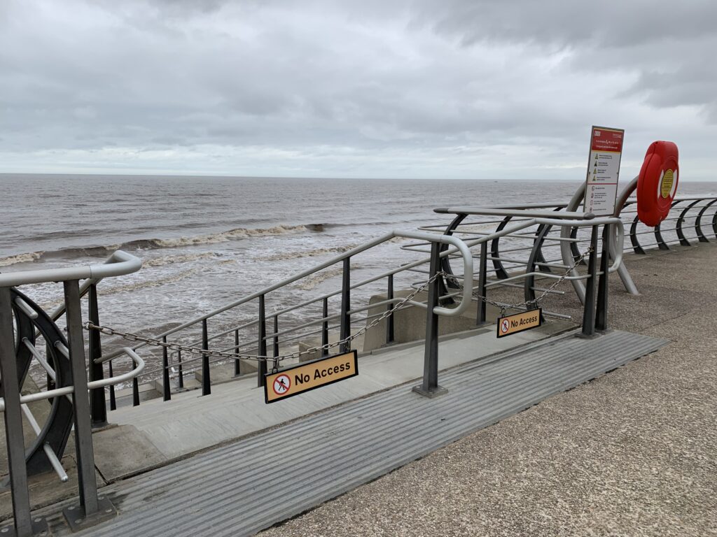 High tide barriers - please do not cross them.