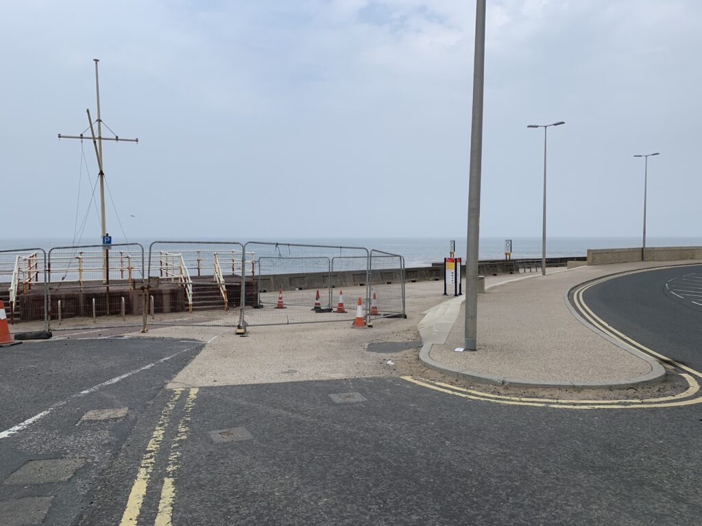 Where existing and new sea wall schemes meet at Little Bispham