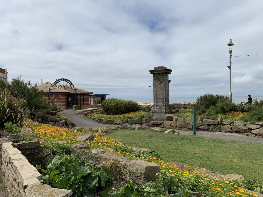 Gardens at the south end of the site