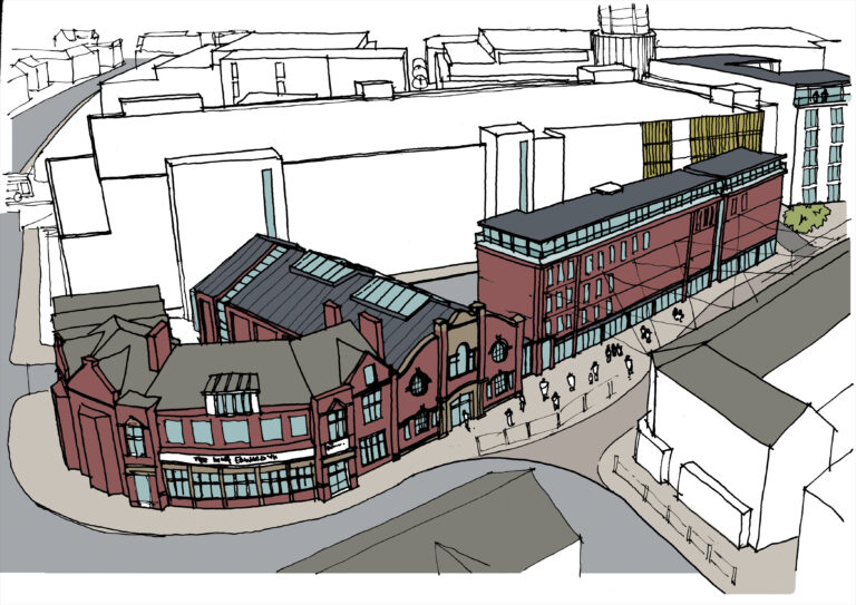 Sketch of proposed Heritage Quarter at Blackpool Central site