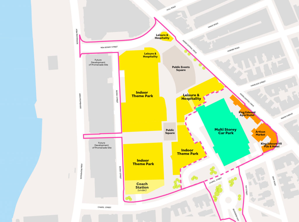Proposed masterplan for the full Blackpool Central site