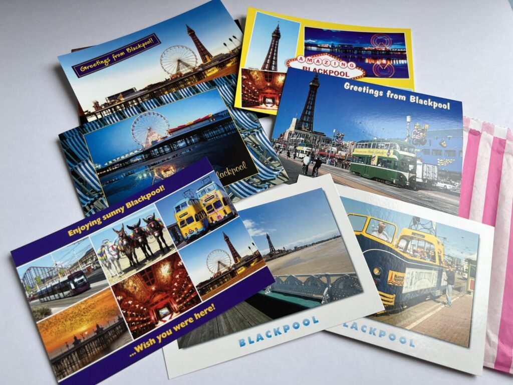 Modern seaside postcards