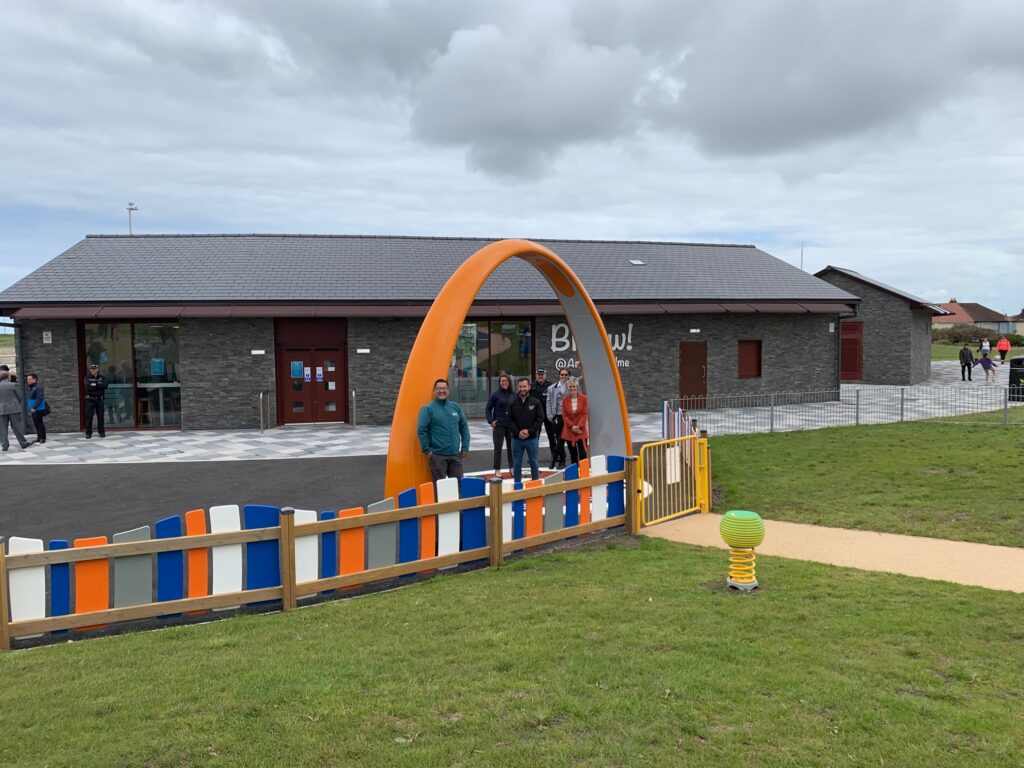 Stakeholders at the reopening of Anchorsholme Park on 20 July 2020