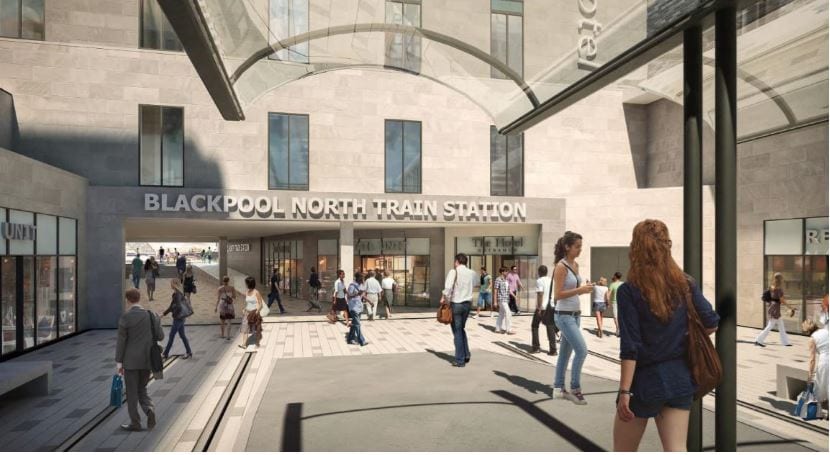 2016 Artist's Impression of the new look Blackpool North Station. Photo: Blackpool Council