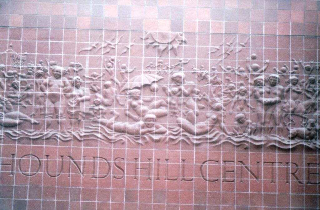 Terracotta frieze at the Houndshill Centre