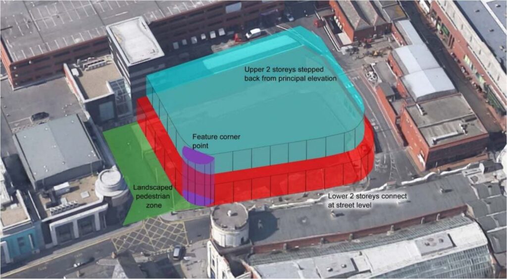 2016 Planning application drawing for redevelopment of waste land at Houndshill Blackpool