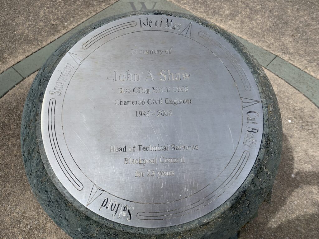 Memorial to John Shaw, Blackpool Council engineer