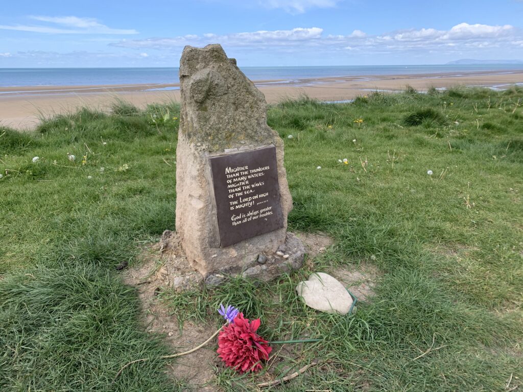 Cliff top memorial near Little Bispham, Blackpool
