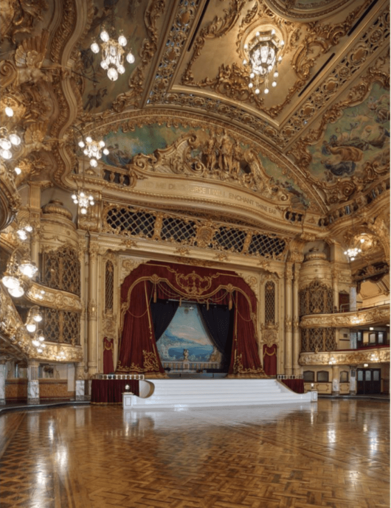 The restored floor in The Blackpool Tower Ballroom