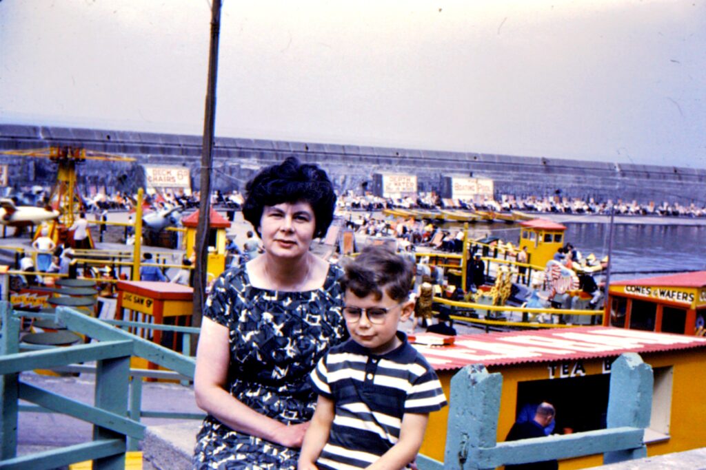 Peter Holt, holidaying at Blackpool Boating Pool in 1967
