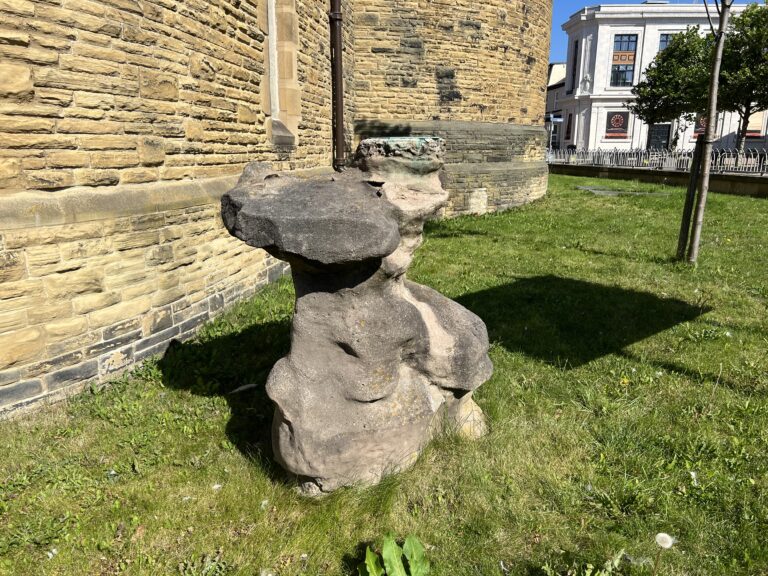 Glacial remnant outside the Church