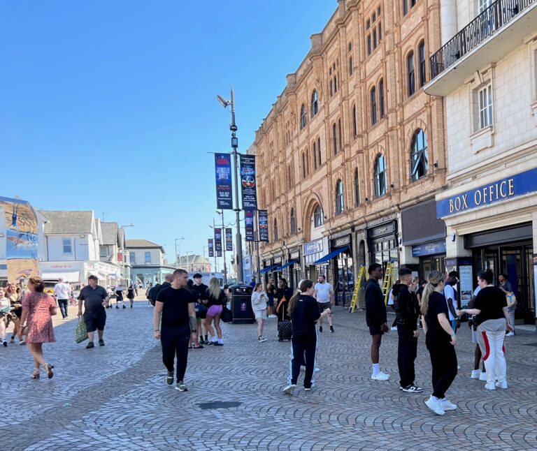 Restored shop  fronts at the Empress Buildings