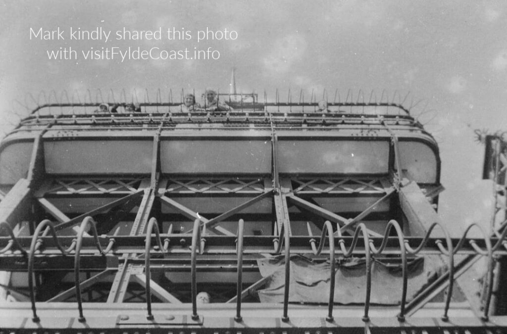 Looking up Blackpool Tower in the 1920's/30's. Photo kindly shared by Mark