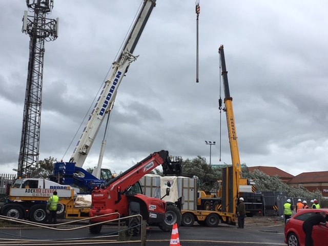 Installing the cable station for the North Atlantic Loop at Blackpool Airport