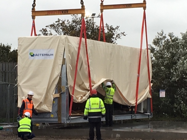 Installing the cable station for the North Atlantic Loop at Blackpool Airport