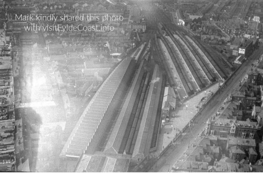 Central Station seen from Blackpool Tower in the 1920's/30's. Photo kindly shared by Mark