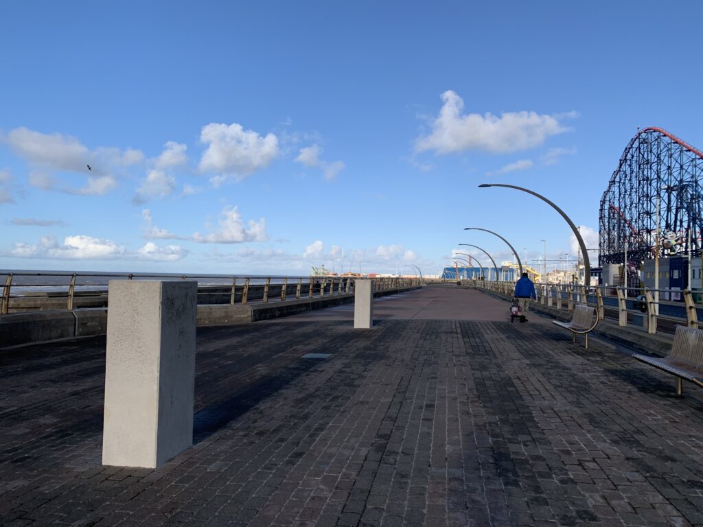 Where the Life as a Circus piece should be, part of Blackpool's Great Promenade Show