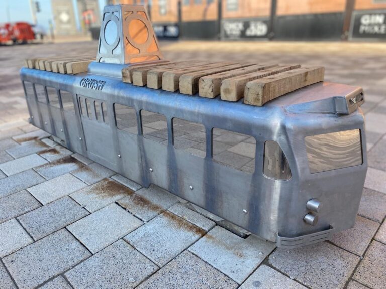 New Tram Benches in Blackpool Town Centre