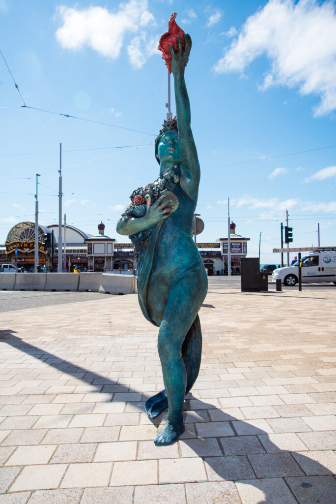 Call of the Sea statue at Talbot  Square Blackpool
