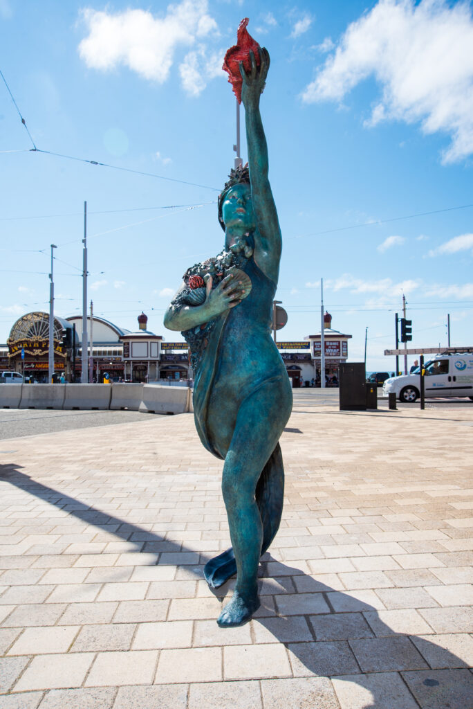 Call of the Sea statue at Talbot Square Blackpool