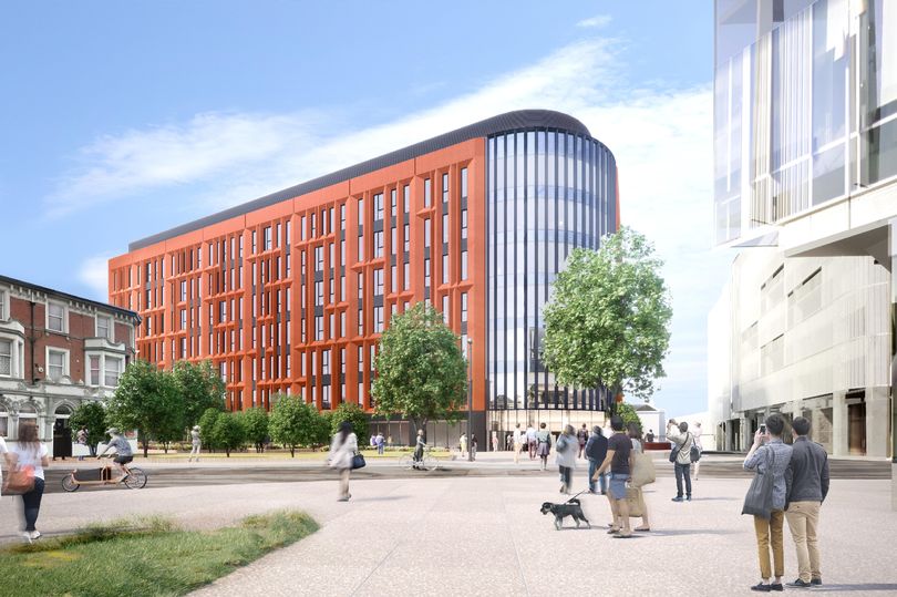 £100m DWP Office Block - Phase 3 of Talbot Gateway. King Street Artist's Impression