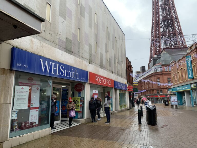 WH Smith and Post Office at Bank Hey Street Blackpool