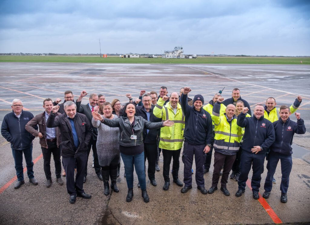 Celebrating transition day at Blackpool Airport