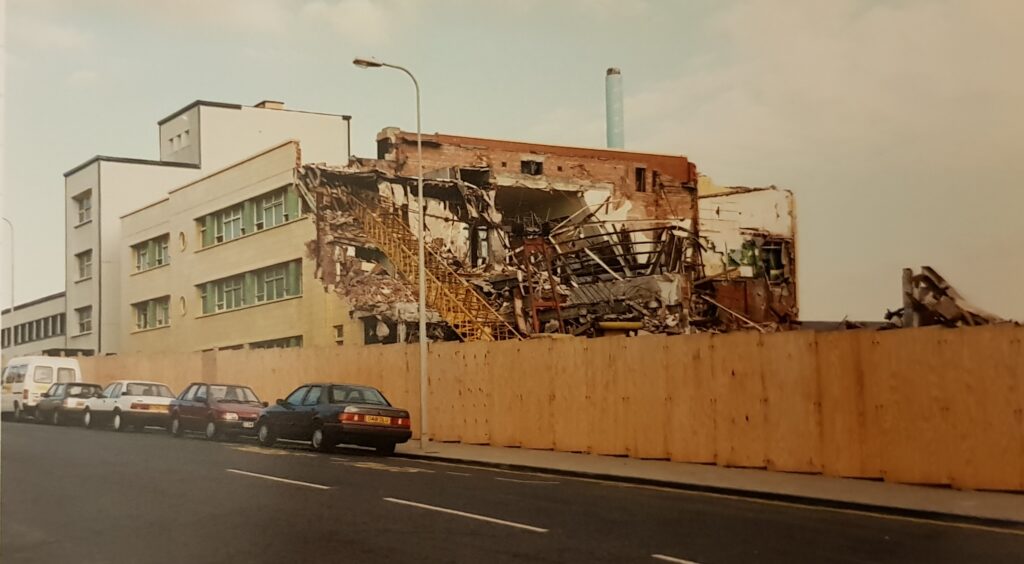 Demolition of the baths. Photo: Thanks to John