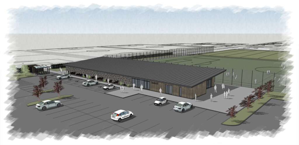 Artist's impression of the new facilities where the European Youth Football Championships comes to Blackpool in 2022