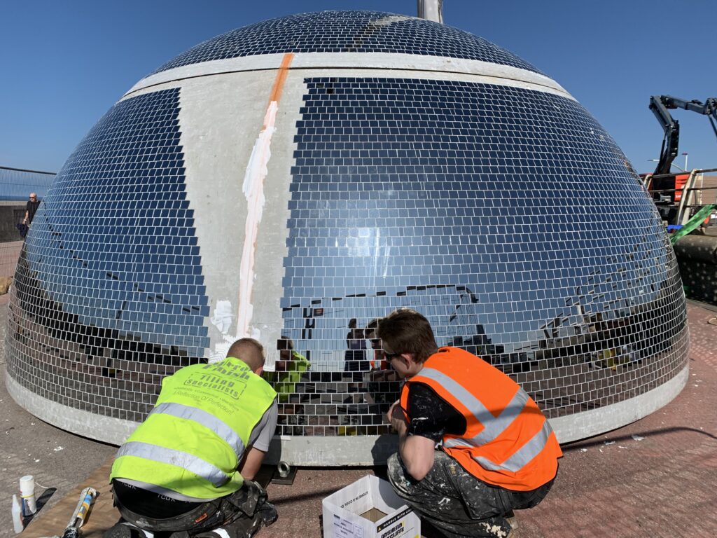 Restoration of Blackpool's Mirror Ball