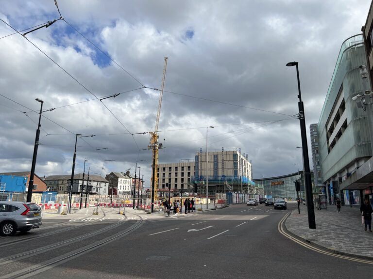 Talbot Gateway Phase 2: Holiday Inn and Tramway Terminus. April 2022