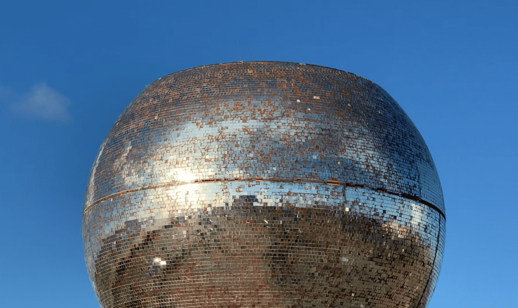 Blackpool's Mirror Ball before restoration
