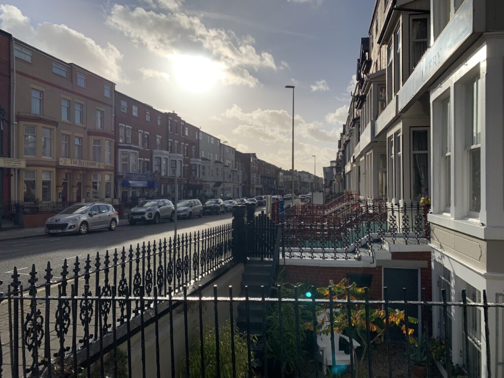 Looking along Albert Road towards the sea