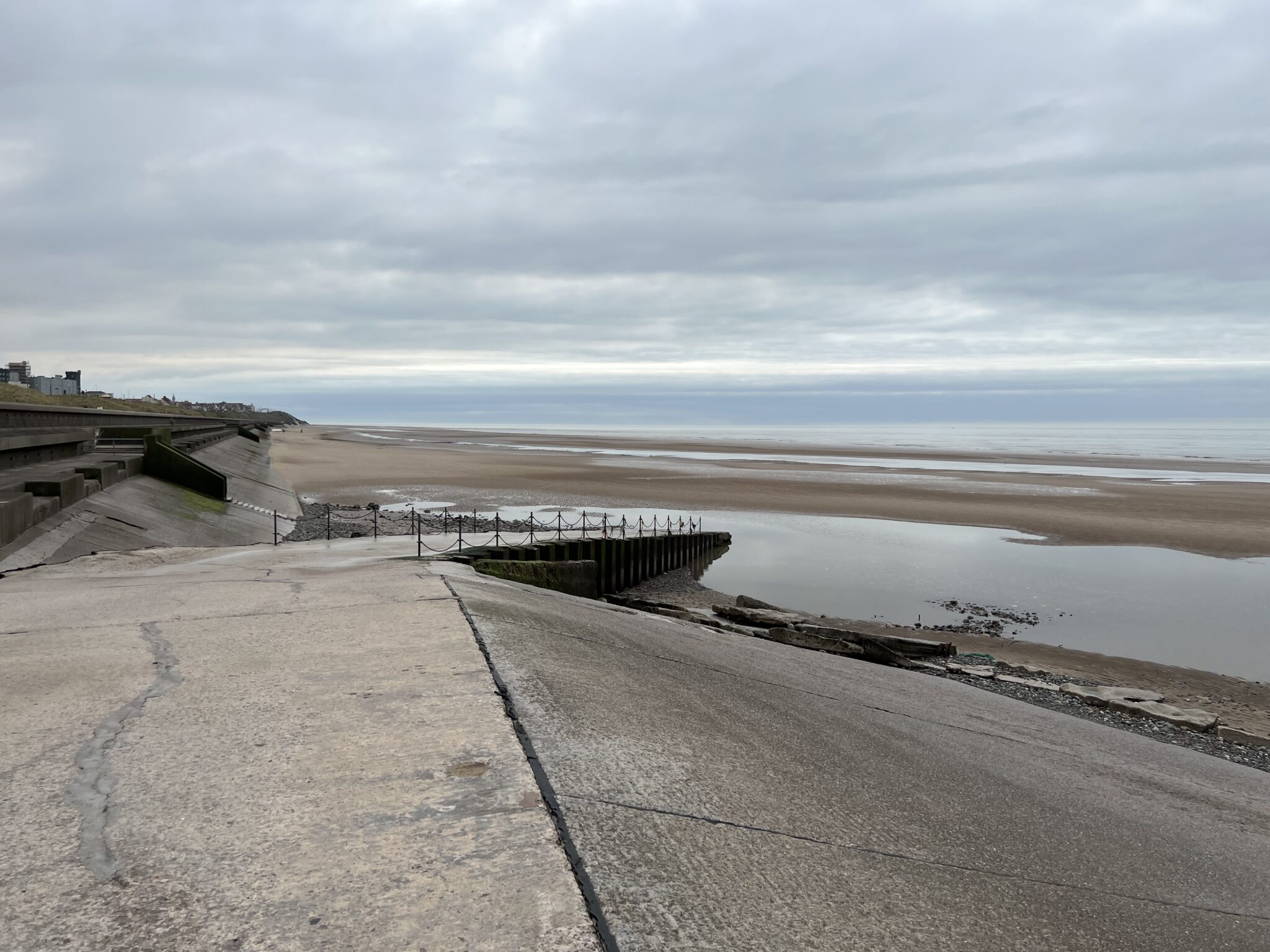 Wear and tear on Blackpool sea wall - North Shore Coast Protection Works