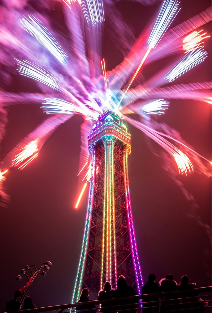 Fireworks from The Blackpool Tower. Photo: VisitBlackpool
