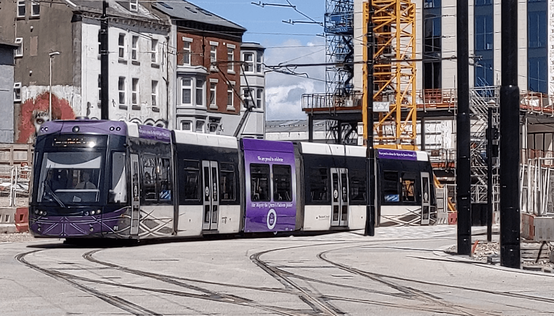 Tram testing at Talbot Road. Photo: Steven Hughes