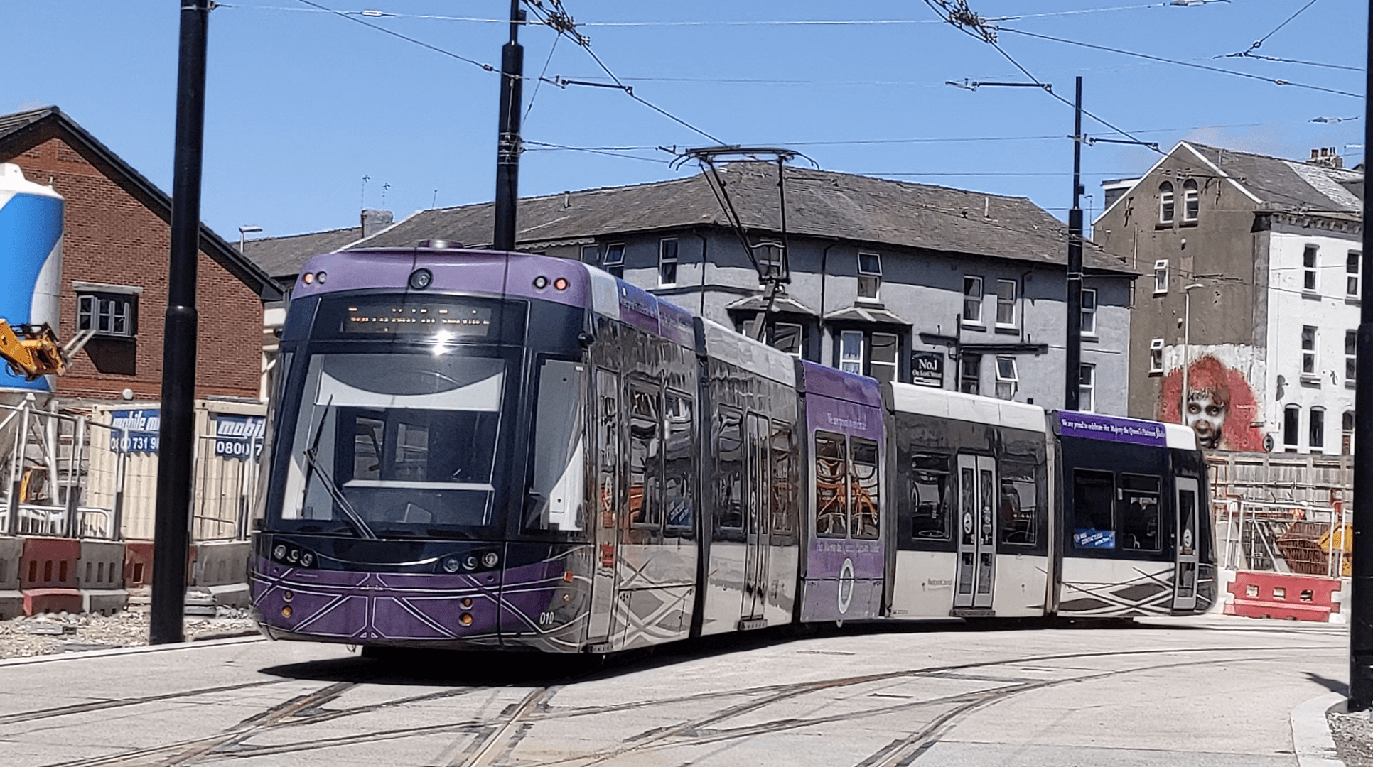 Tram testing at Talbot Road. Photo: Steven Hughes