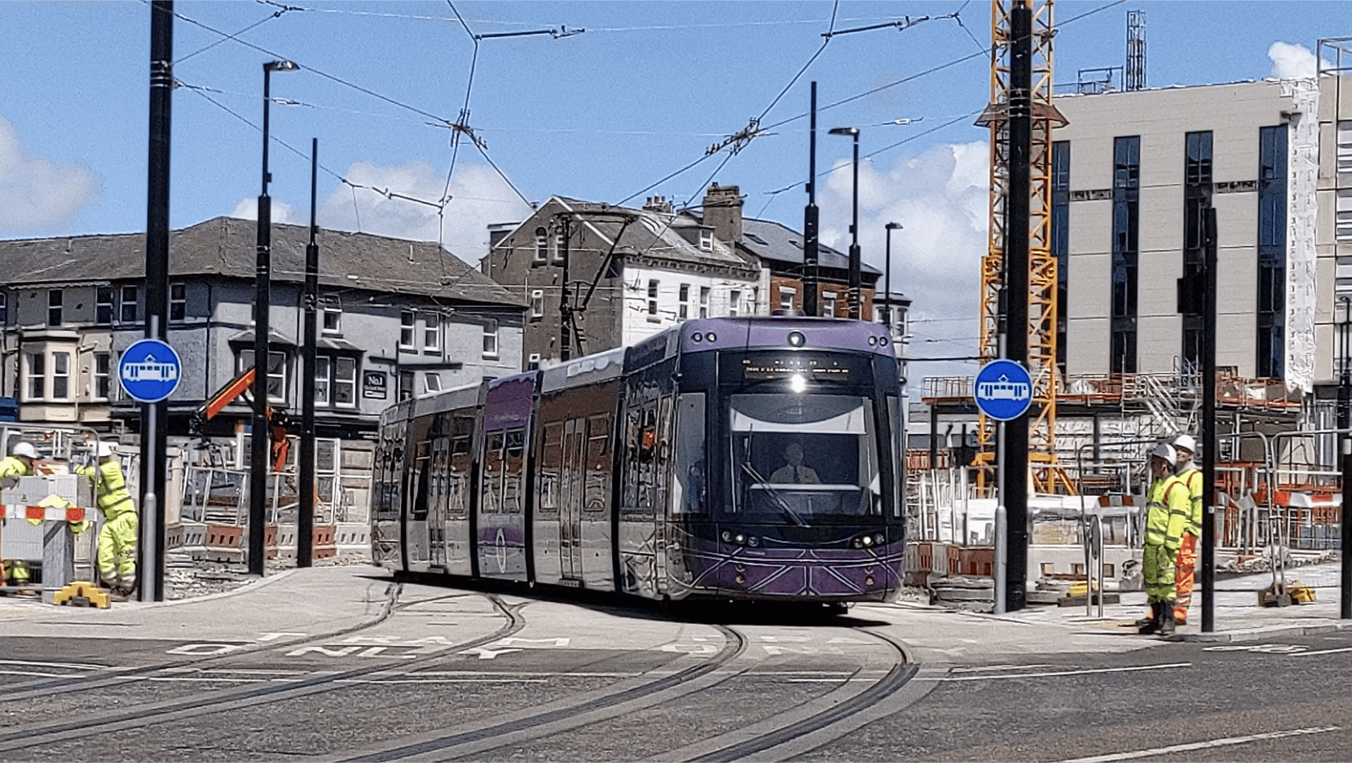 Tram testing at Talbot Road. Photo: Steven Hughes