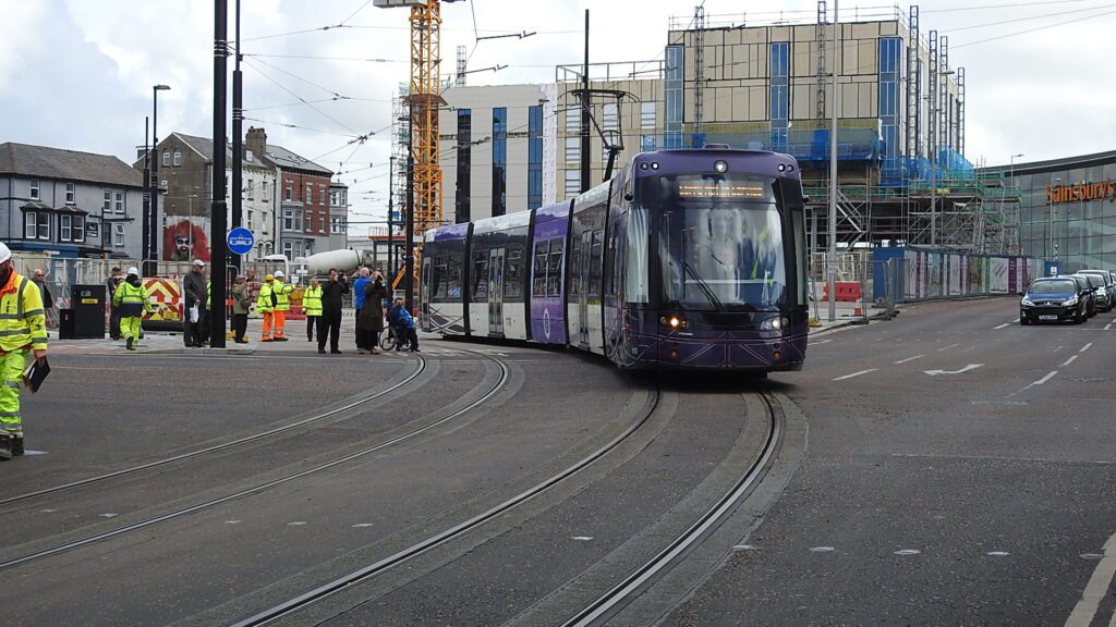 Having successfully negotiated its route into the new Terminus No. 010 returns west towards North Pier. Photo: Barrie C Woods