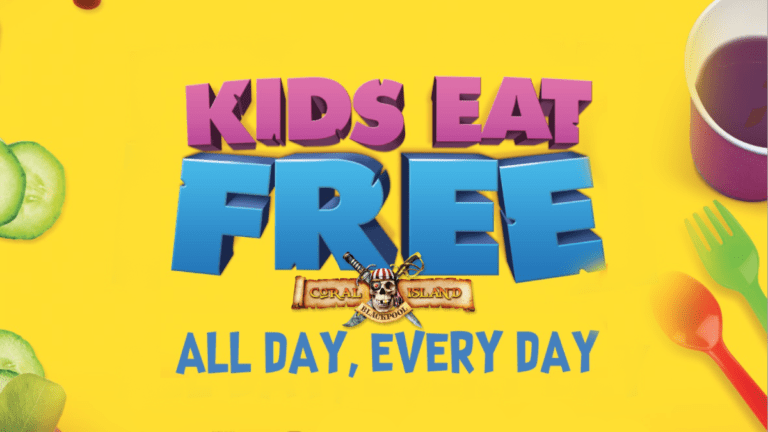 Kids Eat Free at Coral Island