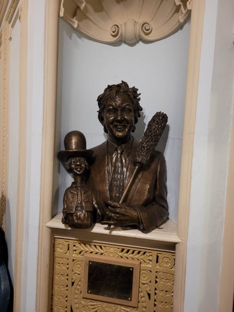 Ken Dodd Sculpture on display in the Dress Circle at The Grand Theatre