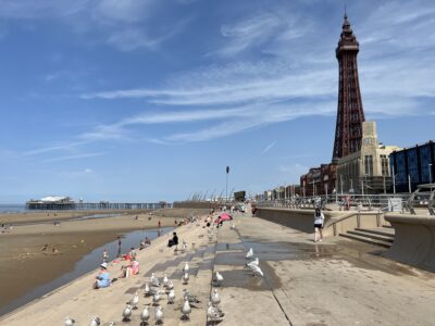 Blackpool seafront and beach
