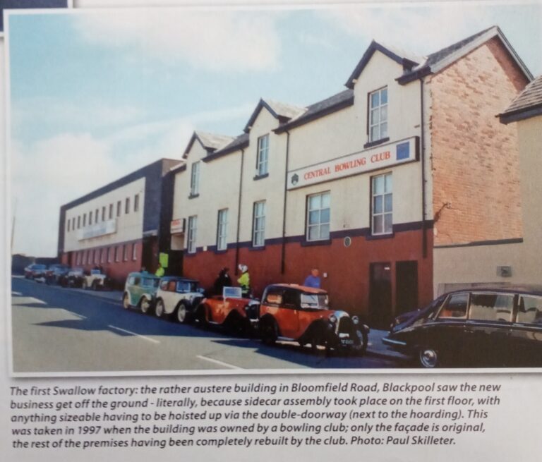 Swallow Sidecars first factory at Bloomfield Road. Photo: Paul Skilleter Collection